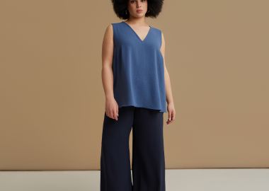 Μπλούζα αμάνικη κρεπ airwashed - MAT FASHION - 