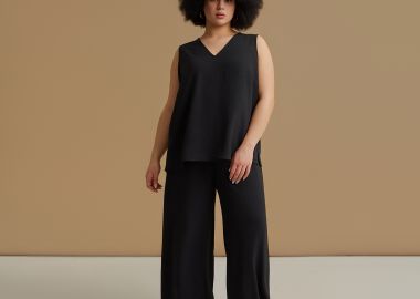 Μπλούζα αμάνικη κρεπ airwashed - MAT FASHION - 