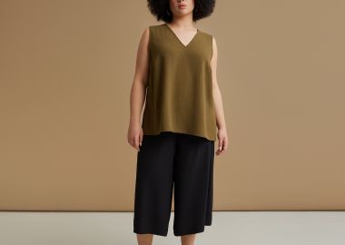 Μπλούζα αμάνικη κρεπ airwashed - MAT FASHION - 