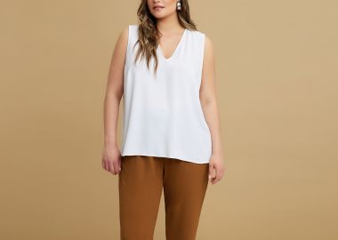 Μπλούζα αμάνικη κρεπ airwashed - MAT FASHION - 