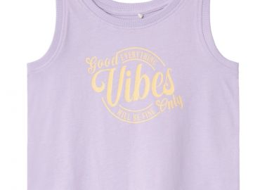 Μπλούζα Αμάνικη Name It Nkfveen 13230102-Purple Rose- Good Vibes Κορίτσι - Name It - 