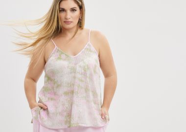 Μπλούζα αμάνικη παγιέτα tie dye - MAT FASHION - 