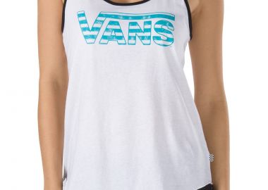 Μπλούζα Αμάνικη Vans Tie Stripe Drop VN0A2RMLWHT1-WHITE Γυναικείο - Vans - 