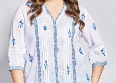 Μπλούζα βαμβακερή boho φλοράλ -  - 