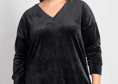 Μπλούζα βελουτέ με 