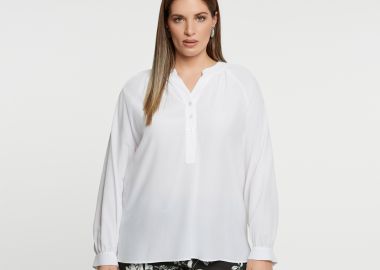 Μπλούζα βισκόζη με κούμπωμα - MAT FASHION - 