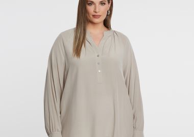 Μπλούζα βισκόζη με κούμπωμα - MAT FASHION - 