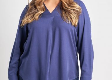 Μπλούζα βισκόζης με κουφόπιετα -  - 