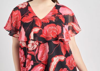 Μπλούζα chiffon σε εμπριμέ φλοράλ -  - 