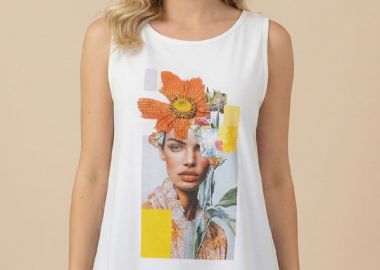 Μπλούζα DEJAVU Αμάνικη Με Floral Print -  - 