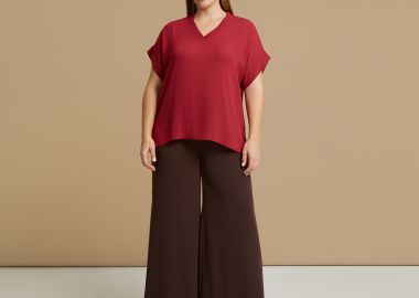 Μπλούζα essential με V-λαιμόκοψη - MAT FASHION - 