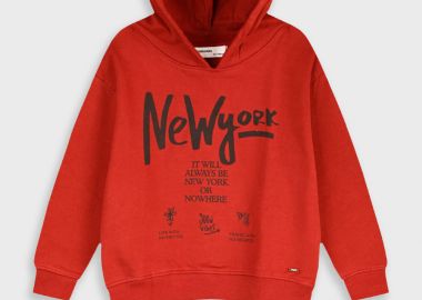 Μπλούζα φούτερ με κουκούλα για κορίτσι - ΜΠΟΡΝΤΩ 16-125208-5 - energiers - 