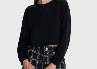 Μπλούζα φούτερ με στρας - 5206634979490 -  - 