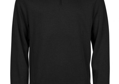 Μπλούζα Φούτερ Ribbed Interlock Half Zip 5506 Tee Jays Black - Tee Jays - 