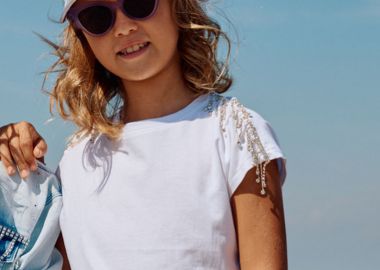 Μπλούζα για κορίτσι - Λευκό 16-225226-5 - energiers - 