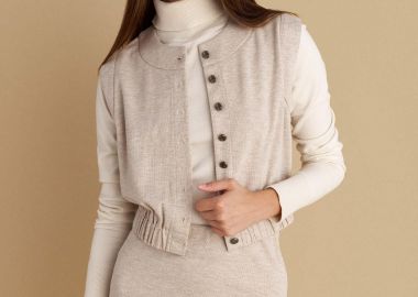 Μπλούζα γιλέκο με κουμπιά - 5206179021326 -  - 