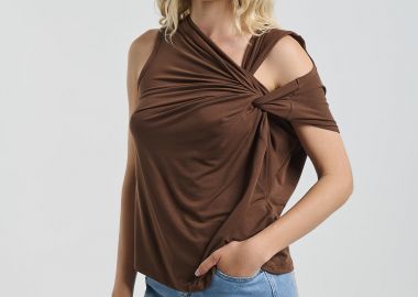 Μπλούζα Kellys Ασύμμετρη Με Draped Σχέδιο -  - 