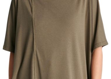 Μπλούζα Κοντομάνικη Ale Ασύμμετρη Με Κοντό Μανίκι 8923041-KHAKI Γυναικείο - Ale - 