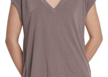 Μπλούζα Κοντομάνικη Ale Ασύμμετρη Με V 8920750-LIGHT GREY Γυναικείο - Ale - 