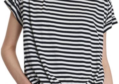 Μπλούζα Κοντομάνικη Ale Μαρινιέρα Με Κόμπο 8921251-BLACK Γυναικείο - Ale - 