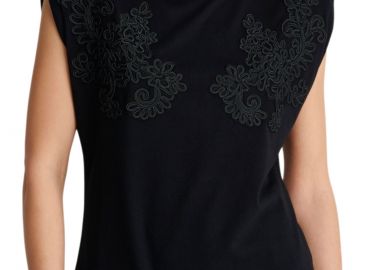 Μπλούζα Κοντομάνικη Ale Με Κέντημα 8922914-BLACK Γυναικείο - Ale - 