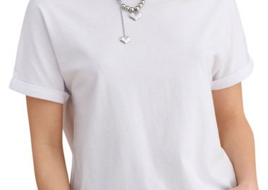 Μπλούζα Κοντομάνικη Attrattivo Με Κολιέ 9923125-WHITE Γυναικείο - Attrattivo - 