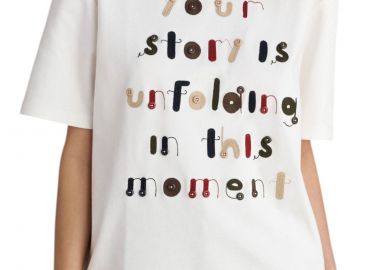 Μπλούζα Κοντομάνικη Attrattivo Με Lettering 9921605-OFF WHITE Γυναικείο - Attrattivo - 