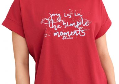 Μπλούζα Κοντομάνικη Attrattivo Με Τύπωμα 9923147-CHERRY Γυναικείο - Attrattivo - 