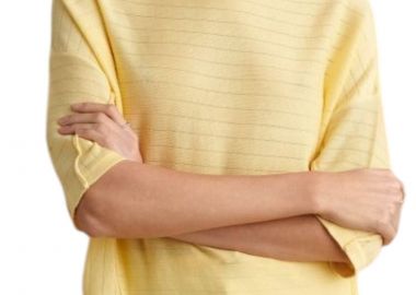 Μπλούζα Κοντομάνικη Attrattivo Πλεκτή Με Διακοσμητικά Εξώραφα 9P22486-YELLOW Γυναικείο - Attrattivo - 