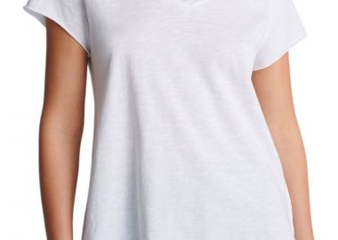 Μπλούζα Κοντομάνικη Attrattivo V-Neck Με Τελείωμα Χωρίς Στρίφωμα 9904391-WHITE Γυναικείο - Attrattivo - 