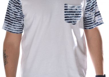 Μπλούζα Κοντομάνικη Brokers White Navy 17012-353-01-WHITE Ανδρικό - Brokers - 