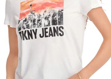 Μπλούζα Κοντομάνικη DKNY City Graphic Logo E31F3DNA-WHT Γυναικείο - DKNY - 