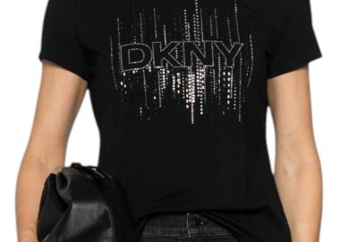 Μπλούζα Κοντομάνικη DKNY Logo Με Στρας P4MHPWNA-BLK Γυναικείο - DKNY - 
