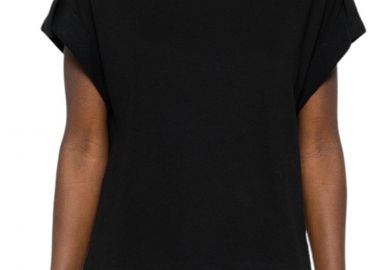 Μπλούζα Κοντομάνικη DKNY Με Kούμπωμα Στα Μανίκια E3KH0VPN-BLK Γυναικείο - DKNY - 