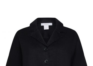 Μπλούζα Κοντομάνικη DKNY Notch Collar Linen P3KACRX8-BLK Γυναικείο - DKNY - 