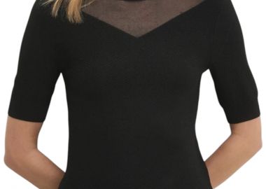 Μπλούζα Κοντομάνικη DKNY Πλεκτή P4KSAU06-BLK Γυναικείο - DKNY - 