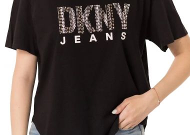 Μπλούζα Κοντομάνικη DKNY Round Hem Logo E31FMQ1Q-BLK Γυναικείο - DKNY - 