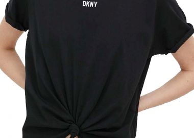 Μπλούζα Κοντομάνικη DKNY Sport Logo Με Κόμπο DP1T8521-BLK Γυναικείο - DKNY - 