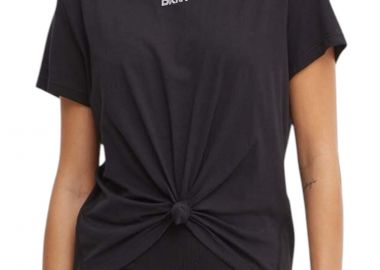 Μπλούζα Κοντομάνικη DKNY Sport Με Logo Και Δέσιμο Μπροστά DP4T9994-BLK Γυναικείο - DKNY - 