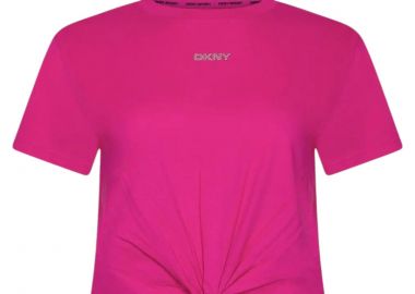Μπλούζα Κοντομάνικη DKNY Sport Με Logo Και Δέσιμο Μπροστά DP4T9994-FQ4-ORCHID GLOW Γυναικείο - DKNY - 