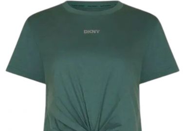Μπλούζα Κοντομάνικη DKNY Sport Με Logo Και Δέσιμο Μπροστά DP4T9994-SPR-SPRUCE Γυναικείο - DKNY - 