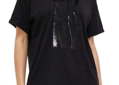 Μπλούζα Κοντομάνικη DKNY Stacked Sequin Logo Με Πούλιες DP3T9406-BBL Γυναικείο - DKNY - 