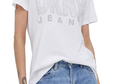 Μπλούζα Κοντομάνικη DKNY Stud Logo E3DHUDNA-WHT Γυναικείο - DKNY - 