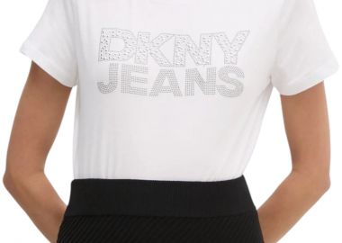 Μπλούζα Κοντομάνικη DKNY Studded Logo DJ4T1333-WTL Γυναικείο - DKNY - 
