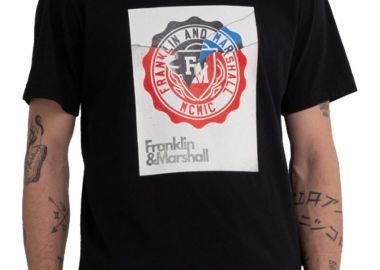 Μπλούζα Κοντομάνικη Franklin & Marshall Front Logo Print JM3198.000.1012P01-980 Ανδρικό - Franklin & Marshall - 