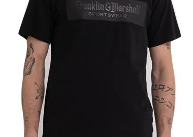 Μπλούζα Κοντομάνικη Franklin & Marshall Με Στάμπα Λογότυπο JM3185.000.1012P01-980 Ανδρικό - Franklin & Marshall - 