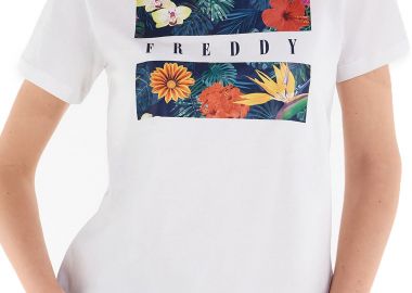 Μπλούζα Κοντομάνικη Freddy All Over Flower S2WTEET3-WFLO22 Γυναικείο - Freddy - 