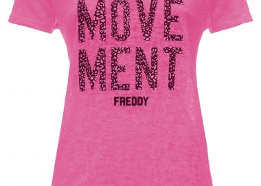 Μπλούζα Κοντομάνικη Freddy Animal Print Lettering S7WCT1-P210 Γυναικείο - Freddy - 