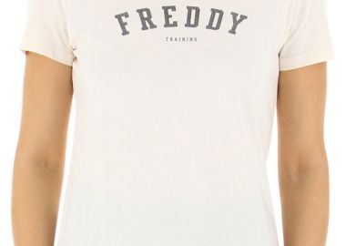 Μπλούζα Κοντομάνικη Freddy Με Ασημί Λογότυπο F3WTRT2-W66 Γυναικείο - Freddy - 