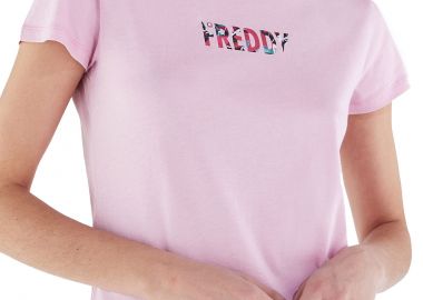 Μπλούζα Κοντομάνικη Freddy Με Φλοράλ Στάμπα S2WFTT1-P116 Γυναικείο - Freddy - 